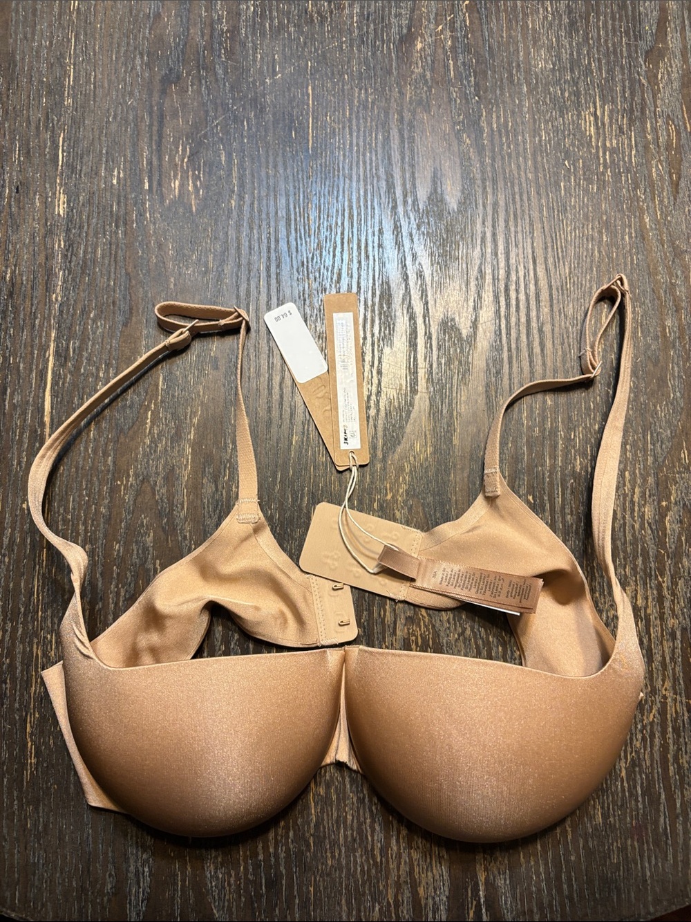 SKIMS ultimate push up balconette clay 36A NWT Bra crease in pad